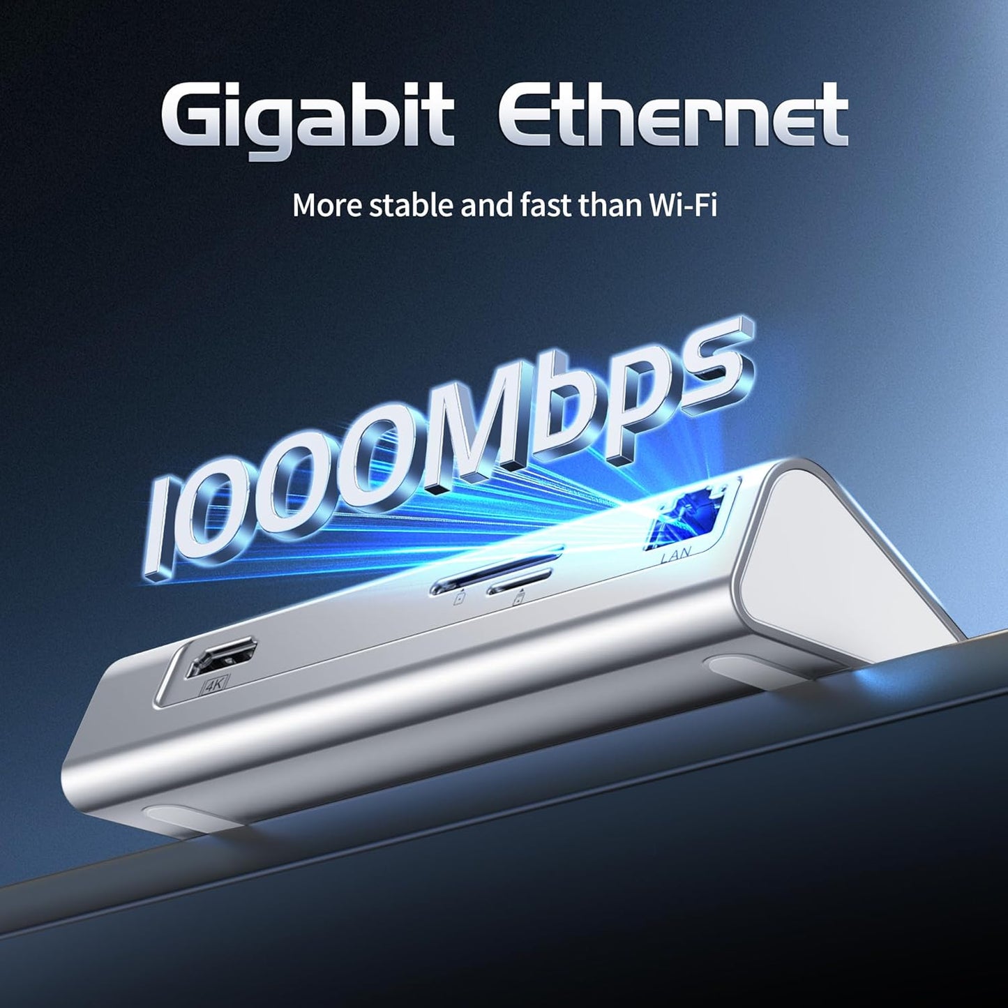 USB C Hub Ethernet, 10-in-1 USB Docking Station 10Gbps with 4K@60Hz HDMI, USB C and 2 USB A 3.2 Data, LAN, 2 USB A 2.0, PD 100W, SD/TF Ports, Powered USB Hub for Laptop, PC, iPhone 16/15, Mac