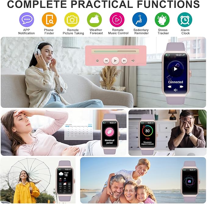 Fitness Tracker with Heart Rate/Blood Oxygen/Sleep Monitor, Smart Watches for Women Men, 100+ Sports Modes, Activity Step Trackers Smart Watch for Android iOS Phones