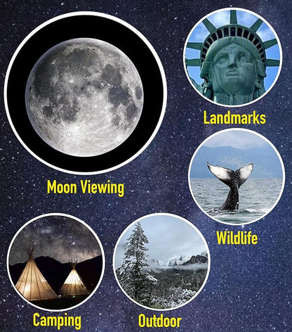 SpectrumOI TourStar 70 AZ Telescope for Adults Astronomy Gifts, Travel Telescope for Camping - Premium Refractor 70mm Aperture with Carry Bag and Phone Holder White Color