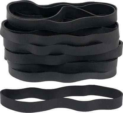Rubber Bands Size#107 Heavy Duty Big Wide rubber band 30PCS Elastic Bands for Office Supply Trash Can File Folders Litter Box Rubber Bands (Black)