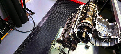 Rhino Mats, American Classic Diamond Anti-Fatigue Mats, Industrial Ergonomic Comfort Standing Mat for Work, Home, Garage, Office, Kitchen or Anywhere (Black 1" Thick, 4 FT. x 11 FT.)