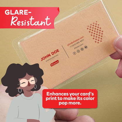 XFasten Self Seal Laminating Pouches Business Card Size 4-Inch x 3-Inch 100-Pack, 10 Mil Business Card Laminating Pouches Non-Yellowing Self Sealing Laminating Sheets Business Card Size