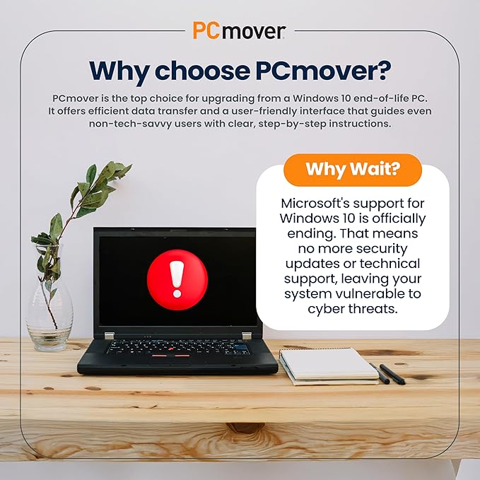 Laplink PCmover Ultimate 11 - Migration of your Applications, Files and Settings from an Old PC to a New PC - Data Transfer Software - With Optional Ultra-High-Speed USB 3.0 Transfer Cable - 2 License