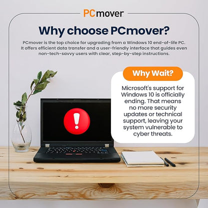 Laplink PCmover Ultimate 11 - Migration of your Applications, Files and Settings from an Old PC to a New PC - Data Transfer Software - With Optional High Speed Ethernet Cable - 1 License