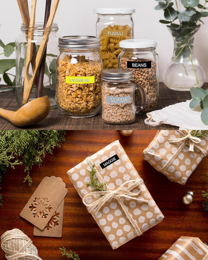 10 Pack Embossing Label Tape Compatible for Dymo Label Maker, 3/8 Inch 3D Plastic White on Black/Silver/Clear/Gold/Yellow, Compatible with Dymo Organizer Xpress 12965 12966