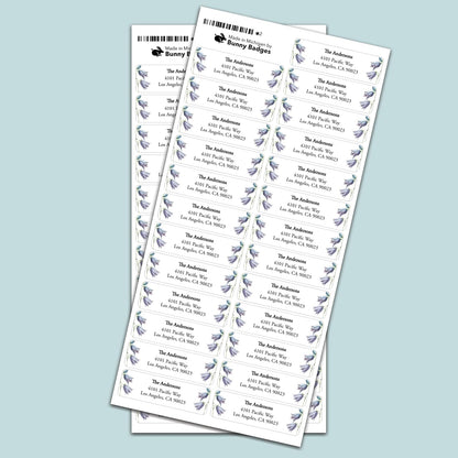 Return Address Labels - Personalized Flower Address Stickers on Sheets (50-1000 Labels)
