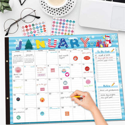 Lateefah Desk Calendar 2025, Large 22'' x 17'' Desk Calendar 2025-2026, 18 Month Desktop Calendars for Home & Office, Use Jan 2025 to June 2026