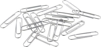 Amazon Basics Jumbo Size Office Paper Clips, Non Skid, 1000 Count (10 Pack of 100), Silver, A7072557