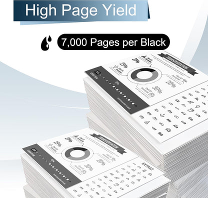 307A Black Toner Cartridge 2 Pack (with Chip) Compatible with 307A CE740A Toner Cartridges, Working with Color Professional CP5225 CP5225n CP5225dn Printers(2 Pack, Black)