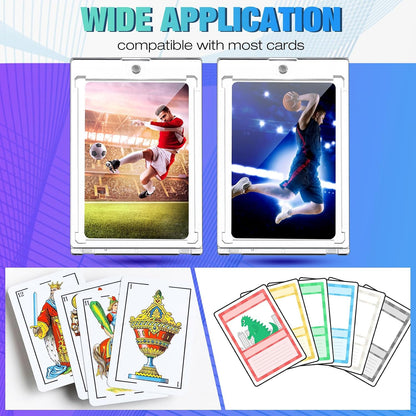 SATINIOR 60 Pcs 100 Pt Magnetic Card Holder, Holder Case Clear Protectors for Thick Baseball Football Hockey Cards