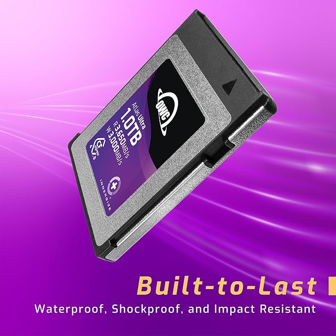 OWC Atlas Ultra 1.0TB High-Performance CFexpress 4.0 Type B Memory Card, up to 3650MB/s Read, for Pro Video and Photo