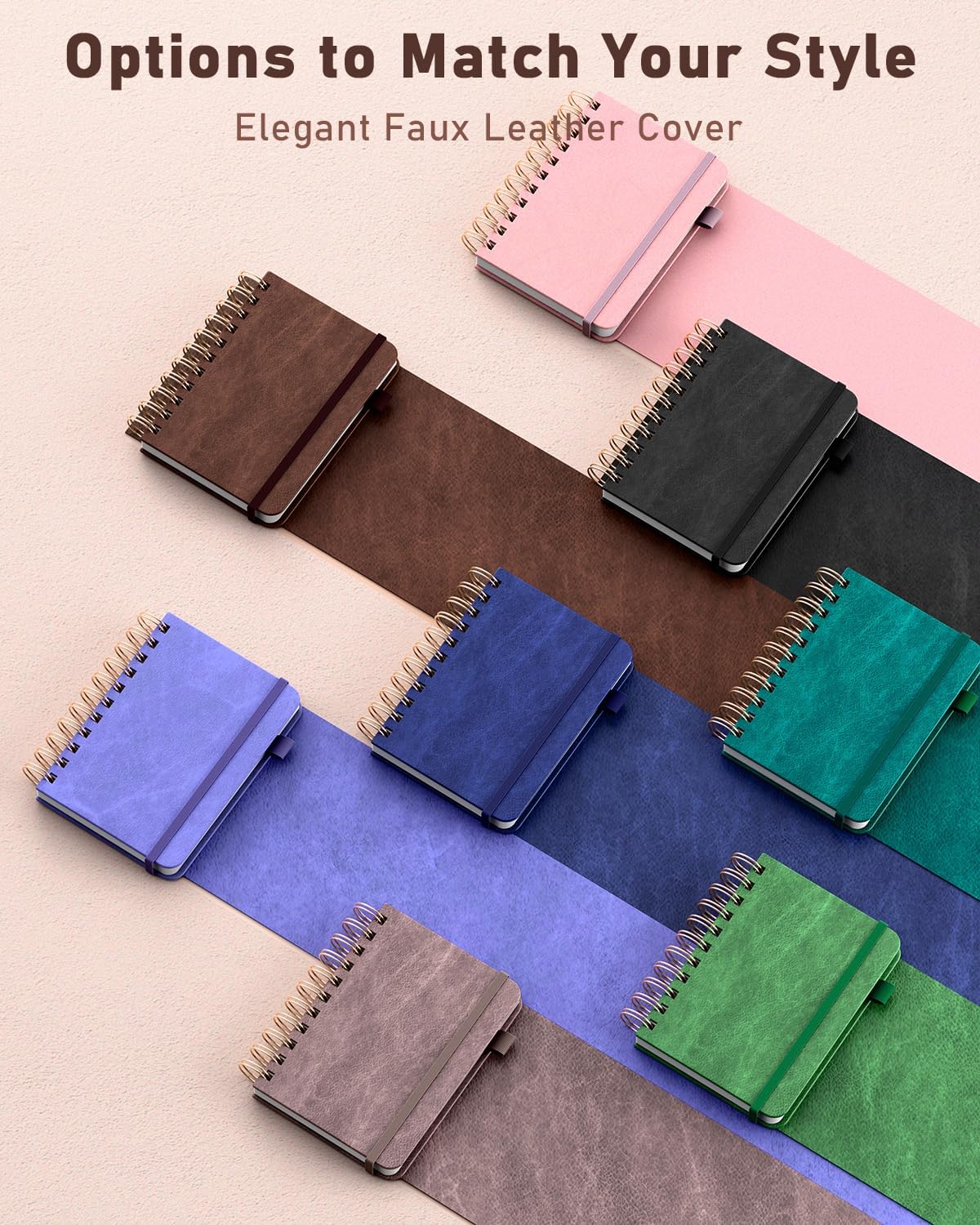 WEMATE Password Book with Alphabetical Tabs, Spiral Password Keeper Book for Seniors, Internet Password Notebook Password Journal Logbook Log in Detail, Small – 4.7''x 6'' (Purple)