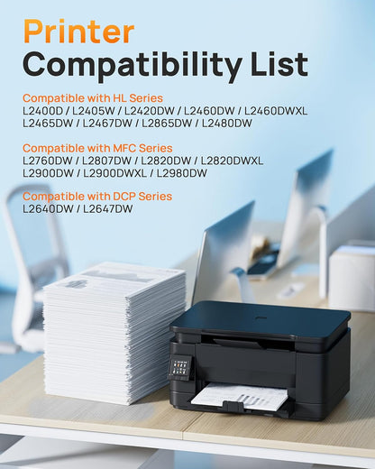 E-Z Ink Compatible TN830 Toner Cartridge Replacement for Brother TN830XL TN830 TN 830 Toner Cartridges with Brother DCP-L2640DW HL-L2460DW HL-L2480DW HL-L2400D HL-L2405W MFC-L2820DW Printer (2 Black)