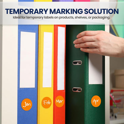 Perco Orange 1-Inch Round Circle Dot Sticker Labels with Removable Adhesive – 1,000 Labels per Roll – Versatile, Vibrant Colors, Reliable Hold, No Residue, Perforated for Convenient Use – Made in USA