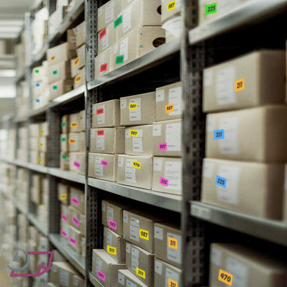 NextDayLabels 500 Rectangle Stickers (3" x 5") - Color Coding Labels Roll - Moving Labels for Boxes, Colored Inventory Stickers for Packing, Organizing, and Storage (Fluorescent Blue)