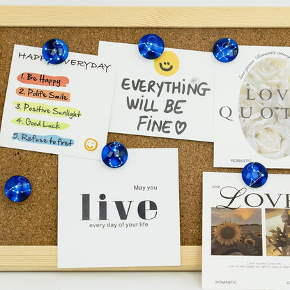 24Pcs Decorative Push Pins,Cute Push Pins,Cork Board Tacks,Cute Thumbtack for Office Decorative (24-Horoscope)