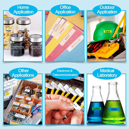 Absonic 4-Pack Compatible for Casio Label Maker Tape 9mm XR-9WE XR-9WE2S XR9WE2S 9mm Black on White Label It for KL-120 KL-60 KL-100 KL-750 KL750B KL-780 KL820 KL7000 KL7200 Label Maker, 3/8" x 26'