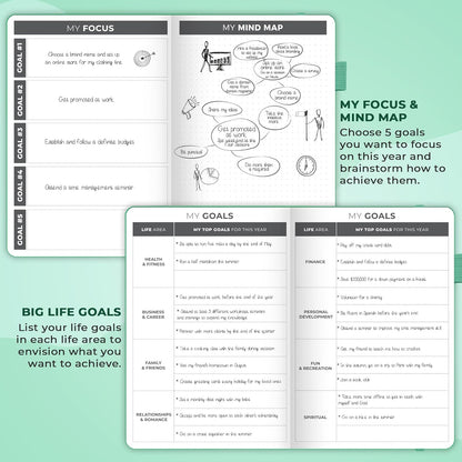 Clever Fox Planner – Undated Weekly & Monthly Planner for Productivity, Time Management & Goals – Organizer Journal – A5 (Emerald)