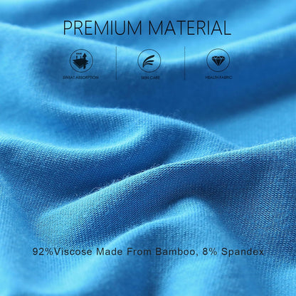 BAMBOO COOL Men's Ultra Breathable Underwear,No Riding Up Boxer Briefs with ComfortFlexible Waistband,Multipack