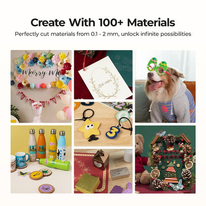 LOKLiK Cutting Machine 2 by HTVRONT - 5 in 1 Vinyl Cutter Machine with 5X Cutting Force, Cuts 100+ Materials, AI Painting, 13'' Smart Die Cutting Machine for All Crafts Cards 3D Arts Home Decor