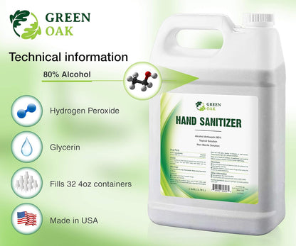 Green Oak Hand Sanitizer Hand Sanitizer Spray Refill (1 Gallon)
