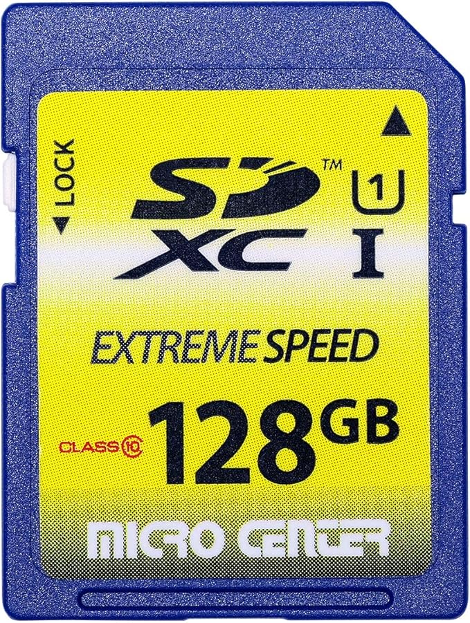 128GB Class 10 SDXC Flash Memory Card Full Size SD Card USH-I U1 Trail Camera Memory Card by Micro Center