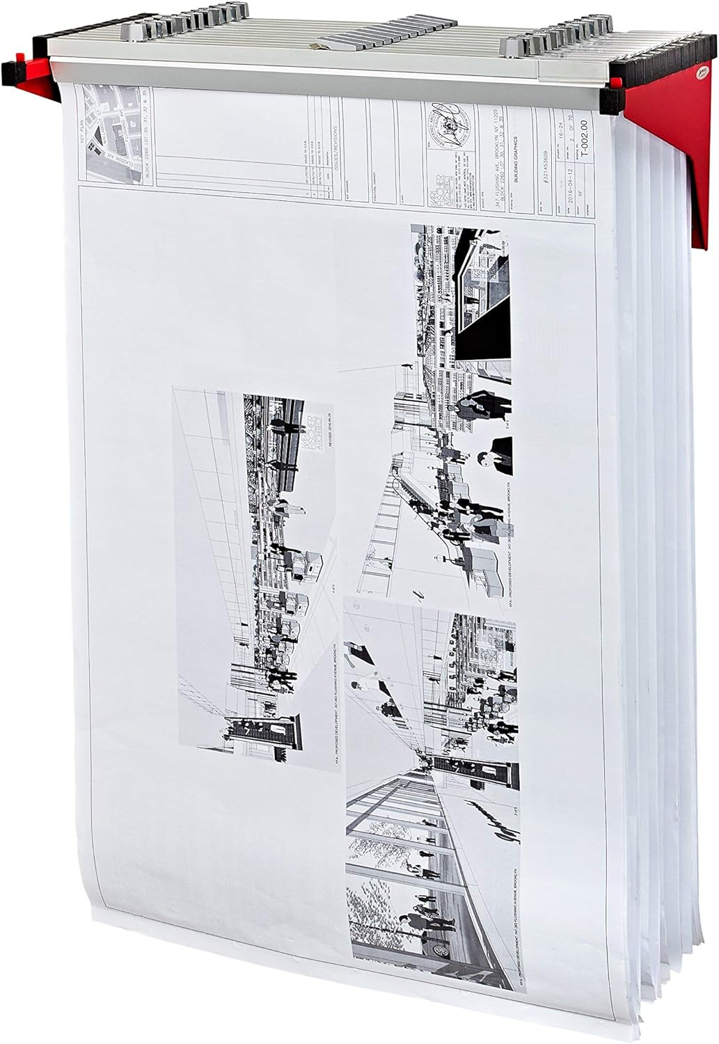 Adir Blueprint Wall Rack - Blueprint Plans Organizer and Construction Plan Holder - Poster Display and Map Rack for Office and Home (Without Blueprint Clamps)