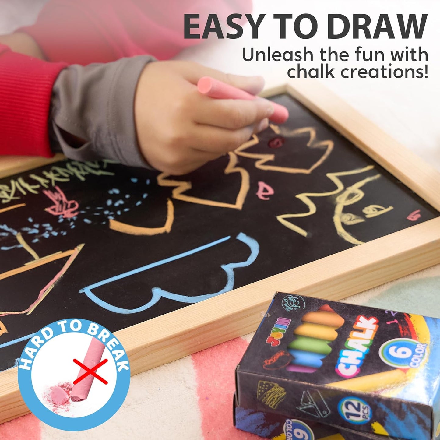 JOYIN 288 Counts Mini Chalk Set for Kids, Non-Toxic Chalks for Boys Girls 3+, School Supplies for Teachers, Goody Bag Fillers, Classroom Prizes Gifts (24 Boxes)