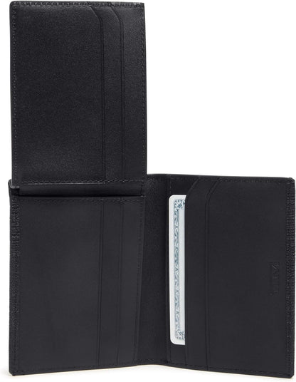 TUMI - Nassau L-Fold - Card Holder Wallet for Men & Women - With ID Window - Nappa Leather Material -Embossed Black