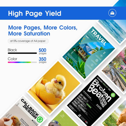 232 Ink Cartridge Remanufactured Replacement for 232xl Ink Cartridges Combo Pack T232 232 Compatible with XP-4200 XP-4205 WF-2930 WF-2950 Printer (3 Black Cyan Magenta Yellow)