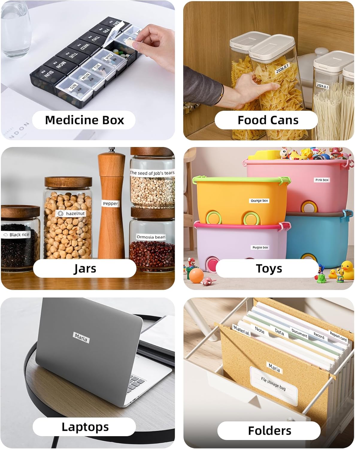 Replacement for Brother Label Maker Tape, P-Touch Label Tape, Tz 231 Tape 12mm 0.47 Laminated Black on White, Compatible with Brother PT-D210 H110 D220 D400 D410 D600, 8-Pack