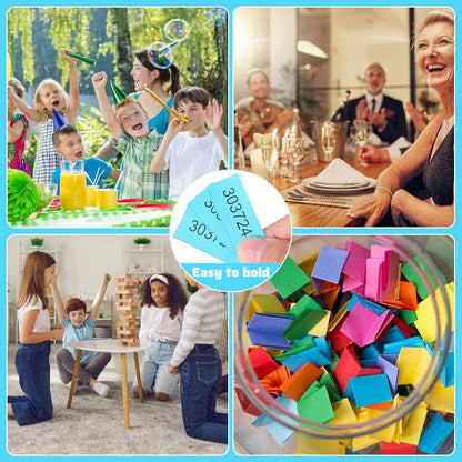 Kosiz 2000 Sheets Raffle Ticket 25 Bid Chinese Auction Tickets Tricky Tray Basket Raffle Sheets for Back to School Class Rewards Carnival Door Prizes Events(Red, Orange, Lake Blue)