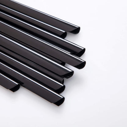 BNC Slide and Grip Binding Bars, 1/4 Inches, Black Color, Letter Size Pack of 100, 30 to 40 Sheet Capacity, Round Corner (1/4 Inches, Black)