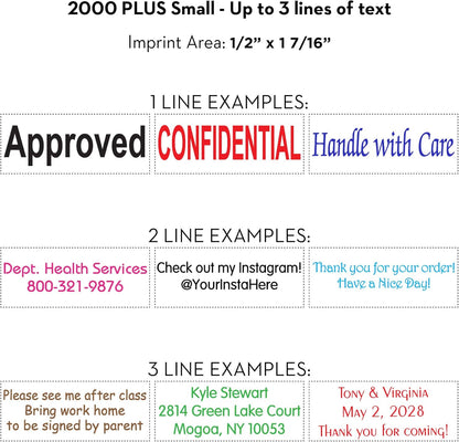 COLOP Small Size Self Inking Custom Text Stamp - Choose from Many Fonts & 15 Ink Colors