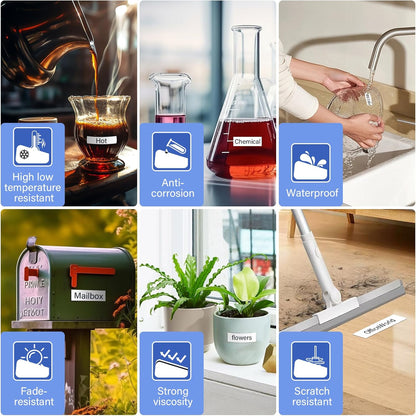 5Pack TZe-231 Tape Label Maker Compatible with Brother P-Touch TZe-231 Tape, TZE231 ½” 0.47”x 26.2 ft Laminated Black on White, for use with PT-D210, PT-H110, PT-D220, PT-D410, PT-D600