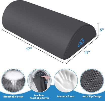 StepLively Foot Rest Ergonomic Pillow for Under Desk at Work, Anti-Fatigue Footrest Support Pillow for Fatigue & Pain Relief, Comfortable for Office Chair, Car Seat & Gaming Chair - Grey