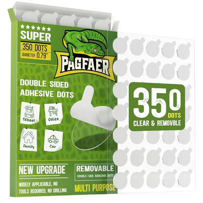 350Pcs Mounting Putty, 0.79" Sticky Putty Tack, Adhesive Dots for Balloons, Crafts - Residue Free Double Sided Tape Heavy Duty, Waterproof No Damage Tack Putty for Indoor Decorations