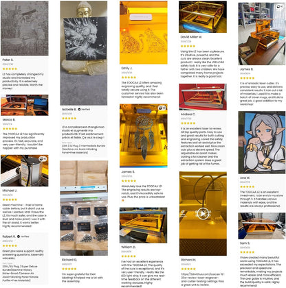 TOOCAA 20w Laser Engraver with 5 in 1 Rotary Roller Set, Smart Camera,Air Assist,Honeycomb Panel, 22" x 22" Bed Size,Safe Laser Engraving Cutting Machine Expert for Metal Tumblers Wood Acrylic