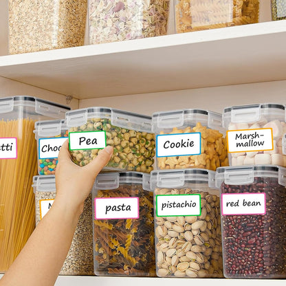 120 Pcs Dry Erase Labels Stickers, 1.18×2.36'' Reusable Waterproof Notebook Labels, Sticky Labels to Write on, Dry Erase Stickers Label for for Food Containers, Kitchen, Office (Multicolor)