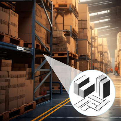 100 Pcs 6" x 2" Magnetic C Channel Label Holders with Replacement White Paper and Clear Plastic Films, Magnetic Cards Name Tags for Rack Shelf Warehouse Labels Accessories