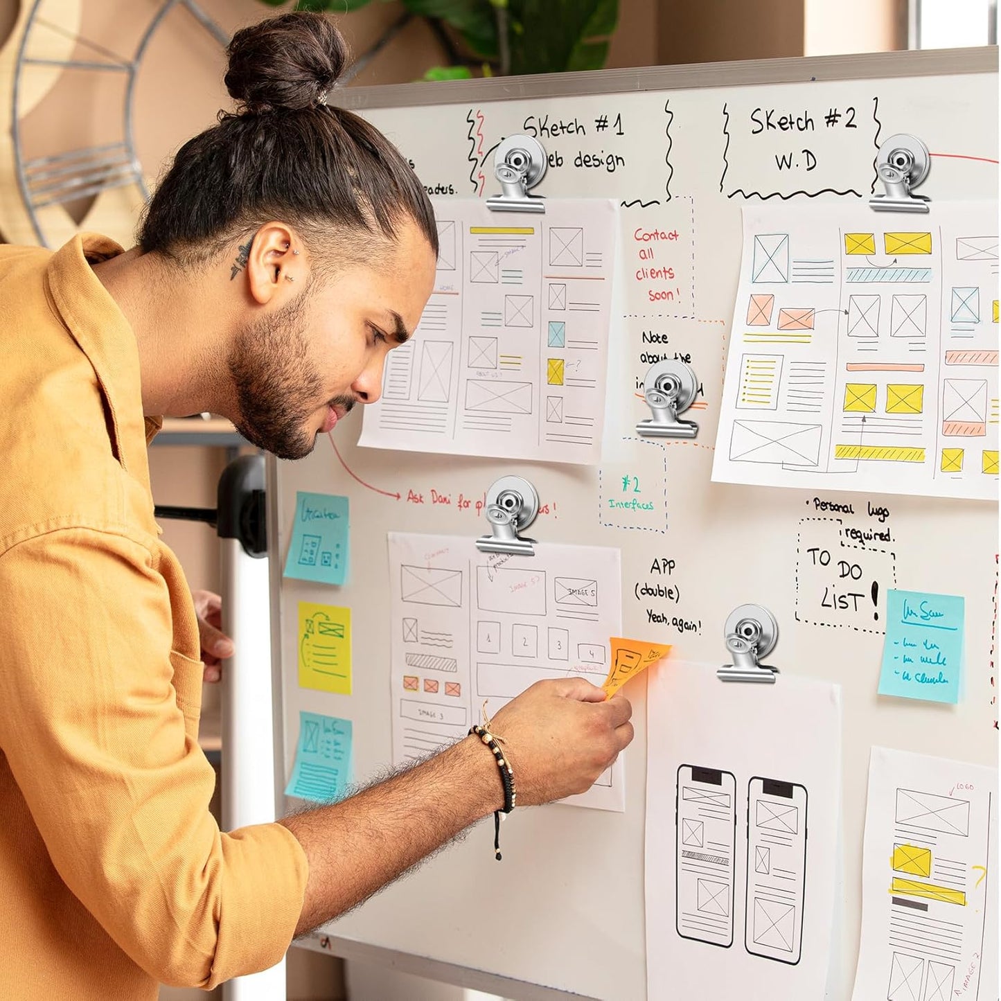 20 Pack Refrigerator Fridge Magnets, Cute Magnet Clips for Fridge, Magnetic Magnet Clips Heavy Duty Magnets Refrigerator for Note List, Photo Display, Whiteboard, Refrigerator, Locker