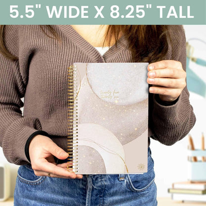 bloom daily planners 2025-2026 Academic Year Daily Planner (July 2025 - July 2026) - Aesthetic A5 Weekly & Monthly Calendar Agenda Organizer Book with Stickers - 5.5" x 8.25" - Brushed Beige