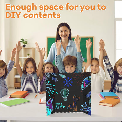 Ctosree 18 Pcs Tri Fold Poster Board Bulk, Lightweight Presentation Board, Science Fair Project Display Paperboard, Single Wall(14 x 22 Inch,Black)