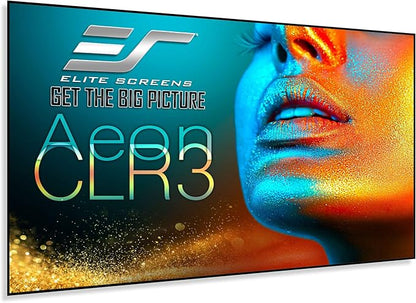 Elite Screens 103 inch UST ALR Projector Screen 16:9 4K 90% Ceiling Ambient Light Rejecting Edge Free Fixed Frame Grey Projector Screen Indoor Movie Screen Home Theater - AR103H-CLR3