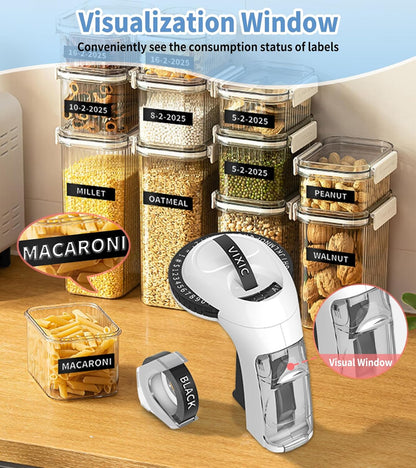 Embossing Label Maker Machine with Tapes, Vintage Retro Manual Punch Old School Embossed Labeler with 10 Rolls 3D (3/8") Embosser Tapes for Home Kids DIY Crafting & Scrapbooking, Black