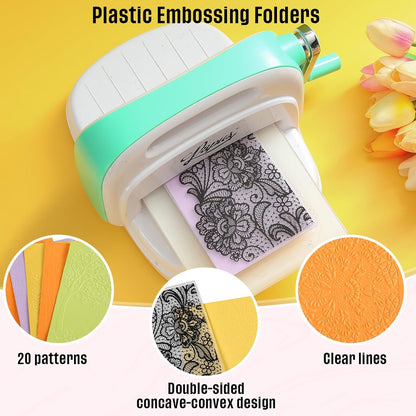 Mumufy 20 Pcs Embossing Folders for Card Making Embossing Stencil Template DIY Plastic Paper Card Decorating Mold for Scrapbook Photo Album DIY Craft, 5.8 x 3.9 Inch(Classic)