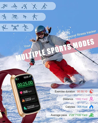 Fitness Tracker, Smart Watch for Women Men with 24/7 Heart Rate/Blood Pressure/Blood Oxygen Monitor,Sleep Tracker,Step & Calorie Counter, IP68 Waterproof Fitness Watches Compatible with Android&iPhone