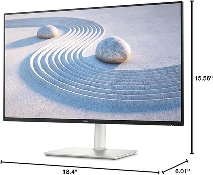 Dell S2725DS Monitor - 27 Inch, QHD (2560x2440) Display, 100Hz refresh rate, 1500:1 contrast ratio, TÜV Rheinland Eye comfort 4 Star, Integrated 2x5W speaker, Height/Tilt/Swivel/Pivot- Ash White color