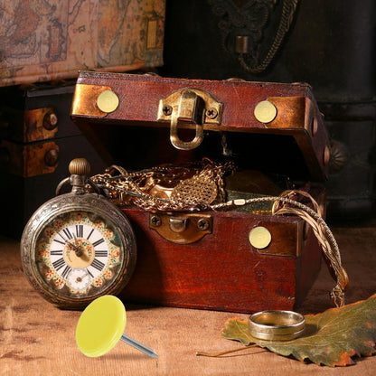 uxcell 100Pcs Upholstery Tacks, 11mmx15mm Flat Head Thumb Tack Decorative Furniture Nails Push Pins for Furniture Sofa Headboards, Light Yellow