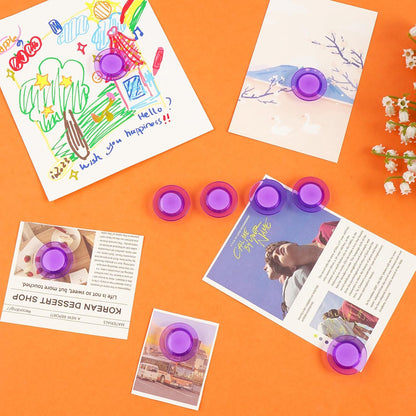 VNDUEEY 45 Pcs Round Whiteboard Magnets Fridge Magnets, Dry Board Refrigerator Magnet, Small Magnet Teacher Supplies for School, Home, Office Decorative(Purple, 3cm/1.18in)